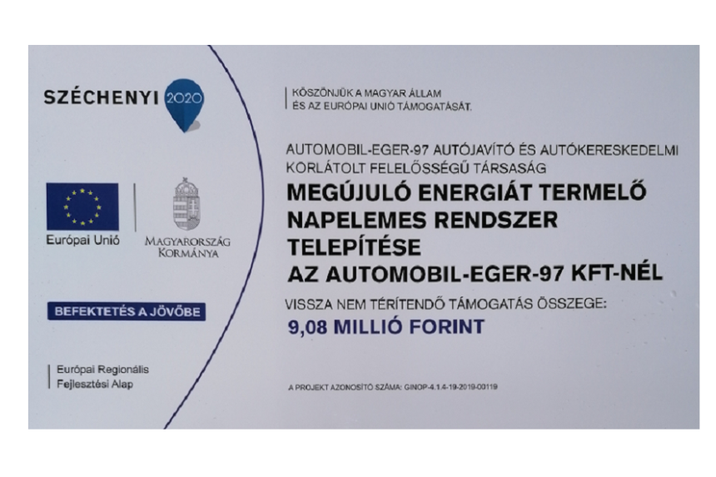Automobil megújuló energia pályázat